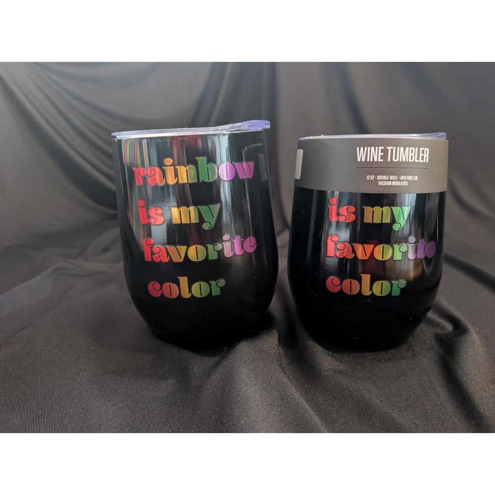 Lot of 2New Cambridge 12oz‎ Insulated Wine Tumbler Hot or Cold  With Lid